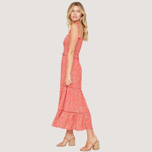 Anthropologie NEW Lost + Wander Adventures Floral Tie Shoulder Maxi Dress, Sz XS - Picture 7 of 16